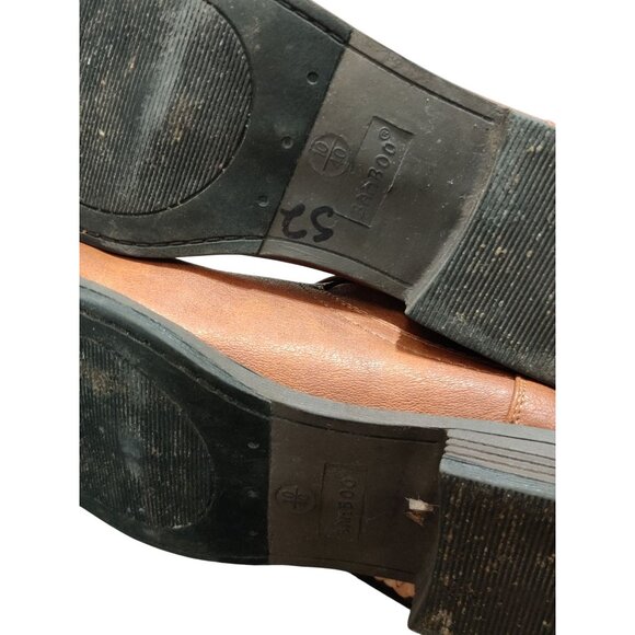 Bamboo Montage 10 Womens Boots Brown Knee High Faux Leather Buckle Stud Lined - Picture 10 of 15